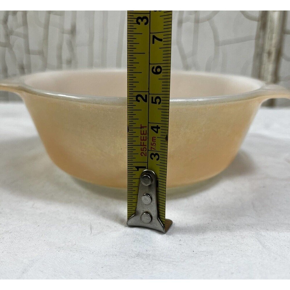 Vintage Anchor Hocking Fire King 472 Peach Lustre Ovenware Baking Casserole Dish - Picture 8 of 8